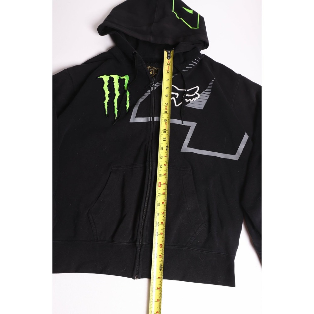Fox Racing Monster Energy Ricky Carmichael Hoodie Mens Large Black Zip Up RC4 - Picture 7 of 8